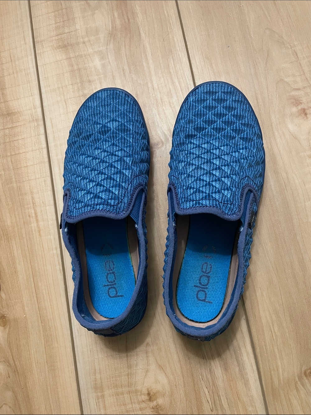 PLAE Women’s Marten Spinner Blue 3D Prism Slip-On Sneakers
